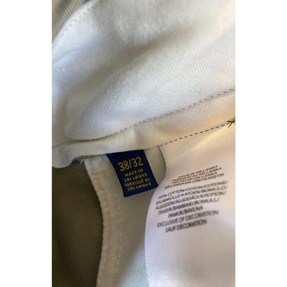 Polo Ralph‎ Lauren Chino Pants Mens 38x32 Brown Cotton Flat Front Preppy Casual - Picture 3 of 9